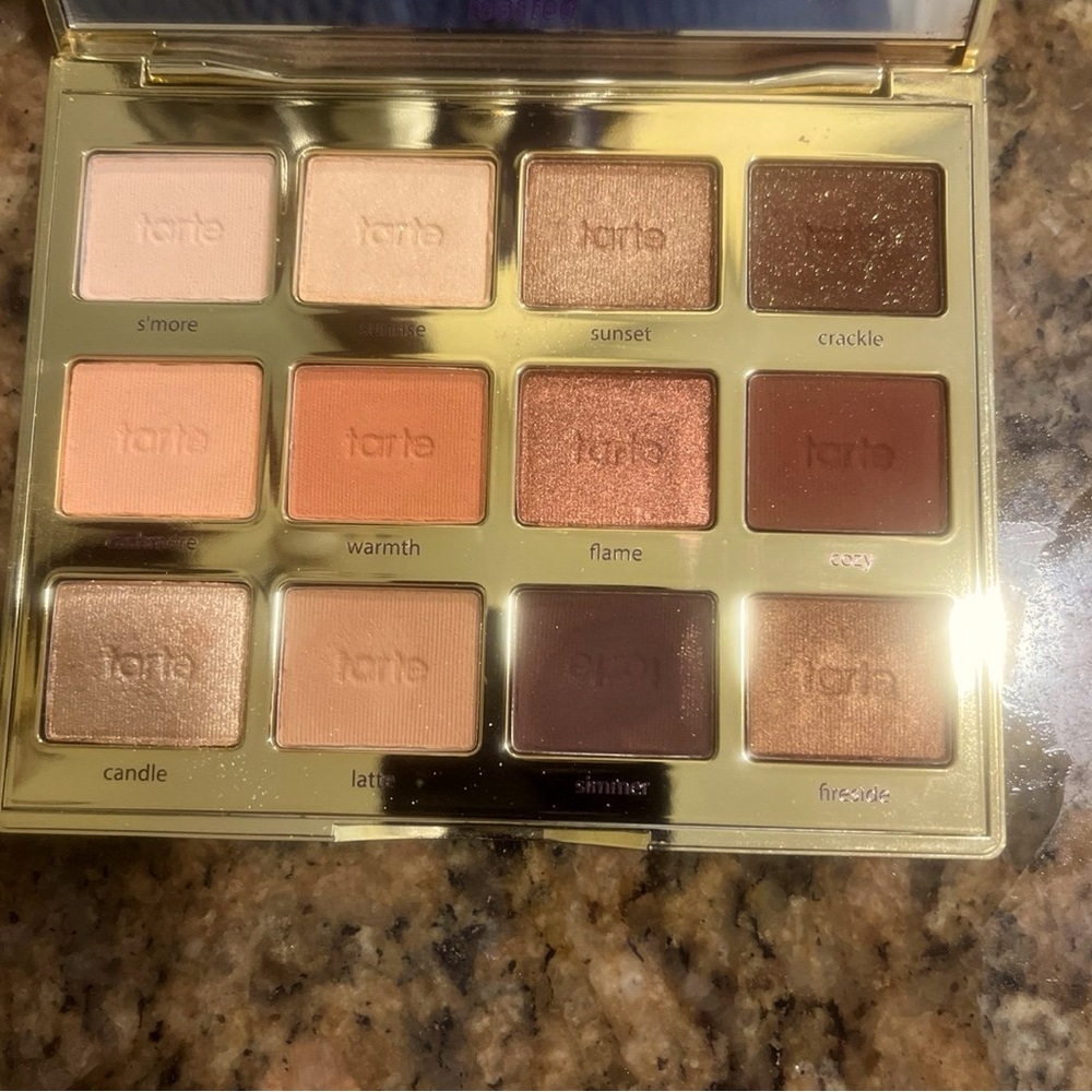 Tarte Toasted Eyeshadow Palette - Warm Neutral Shades (Brown, Gold, Peach)